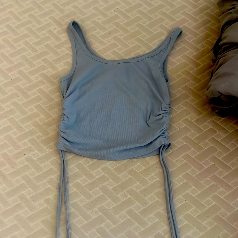 Blue Tank Top with ties on the side, worn once